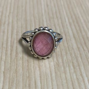 Lagos Maya Oval Doublet Ring in Rhodochrosite
